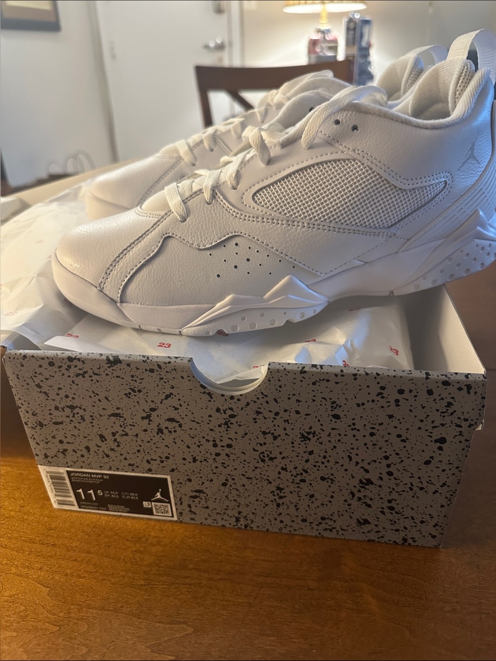 Nike Air Jordan MVP 92 Low "Pure Money" White - Size 11 Men's